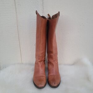 Sam Edelman Cognac Leather Penny Riding Knee High Boots 7.5